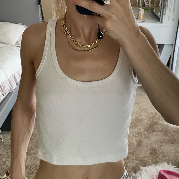 RARE BRANDY MELVILLE CHECKER EMBROIDERED TANK - Picture 2 of 5